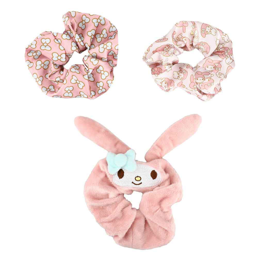 My Melody 3 Pack Scrunchies