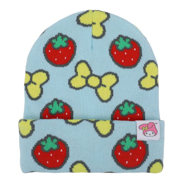 My Melody AOP Jacquard Tall Cuff Beanie