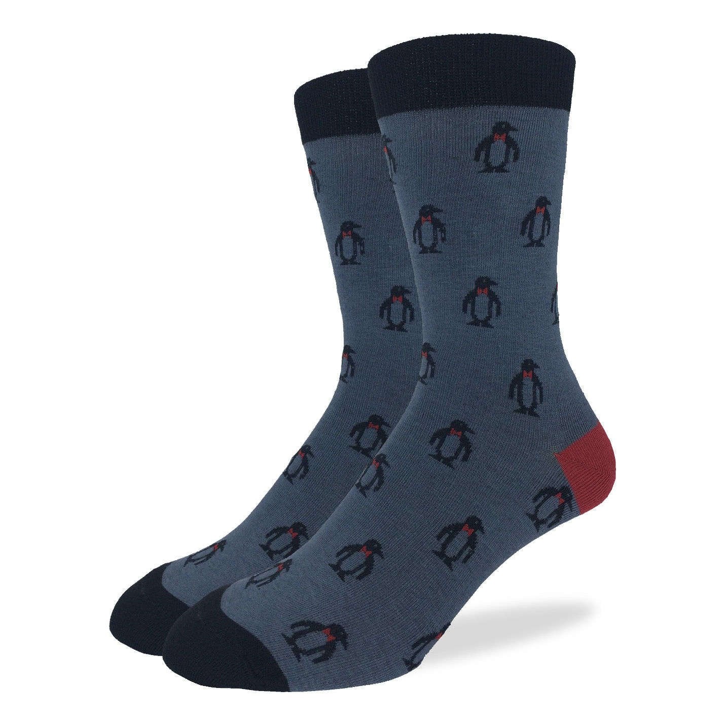 Men's King Size Grey Penguin Socks