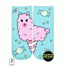 Cotton Candy Llama Glow Ankle