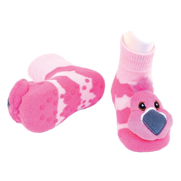 Pink Flamingo Boogie Toes Rattle Sock