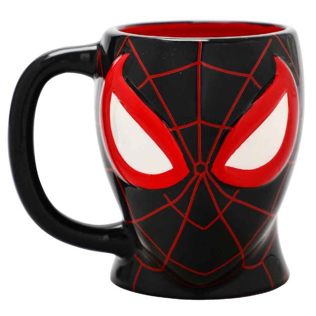 Spider Man Miles Morales Sculpted Ceramic Mug