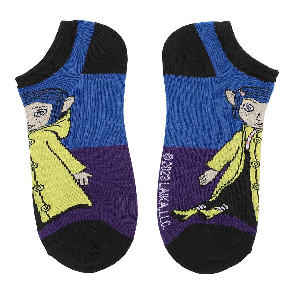 Coraline Characters 5 Pair Ankle Socks