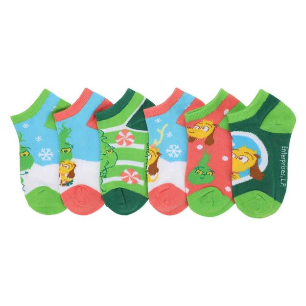 The Grinch 6 Pair Ankle Youth