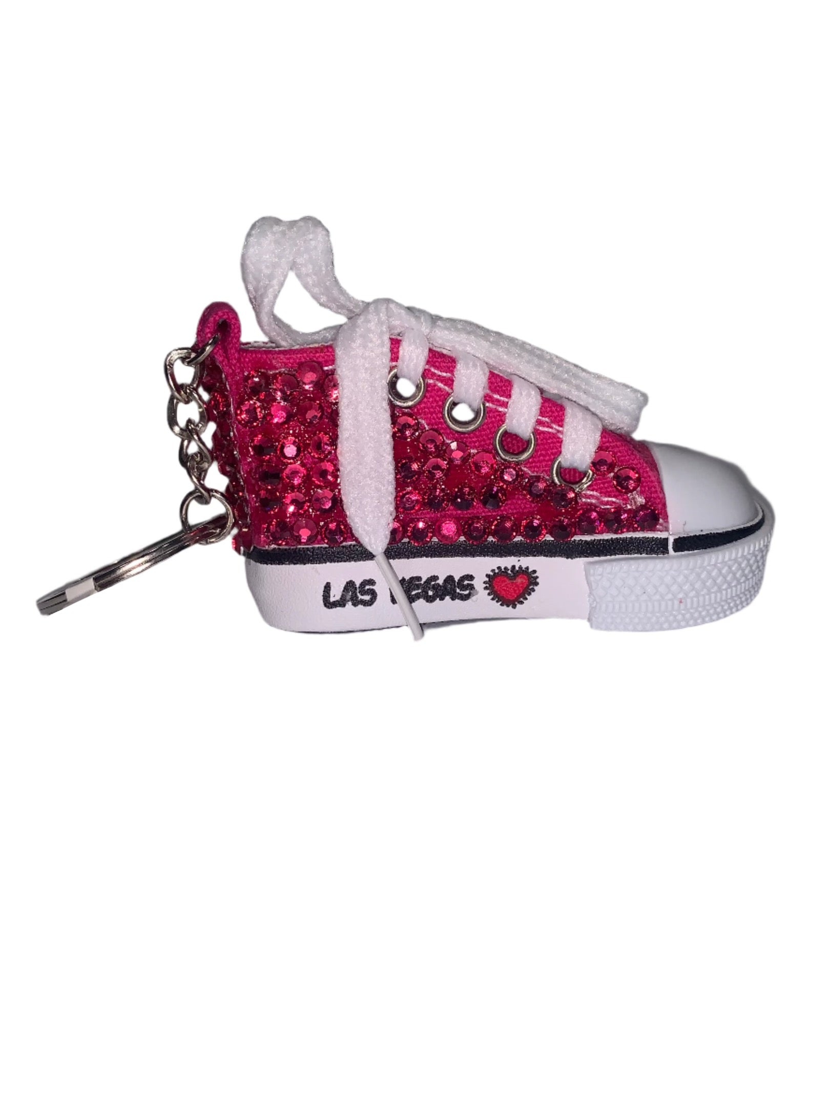 Shoe w/Pink Stones Key Chain