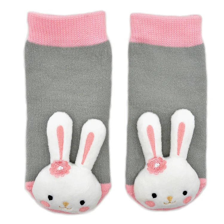 Pink Bunny Boogie Toes Rattle Sock