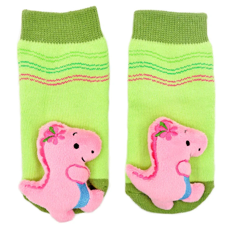 Pink T-Rex Boogie Toes Rattle Sock