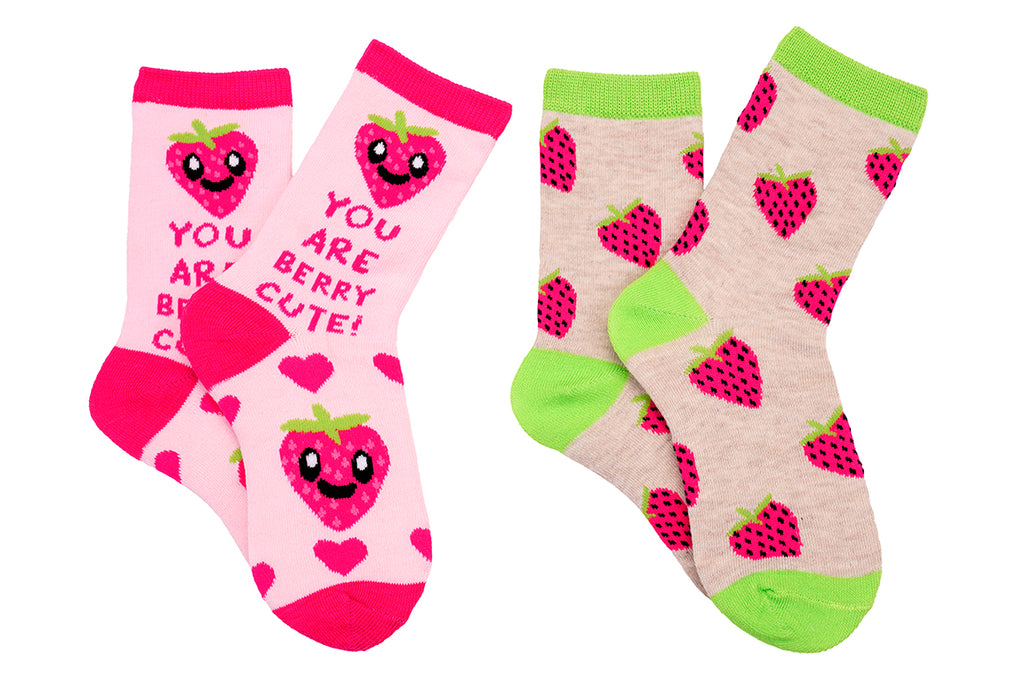 Berry Cute 2 Pair Crew Socks