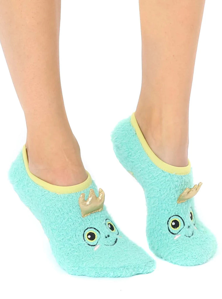 Fuzzy Frog Slipper Sock