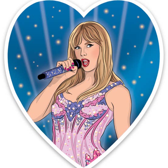 Taylor Greatest Era Heart Die Cut Sticker