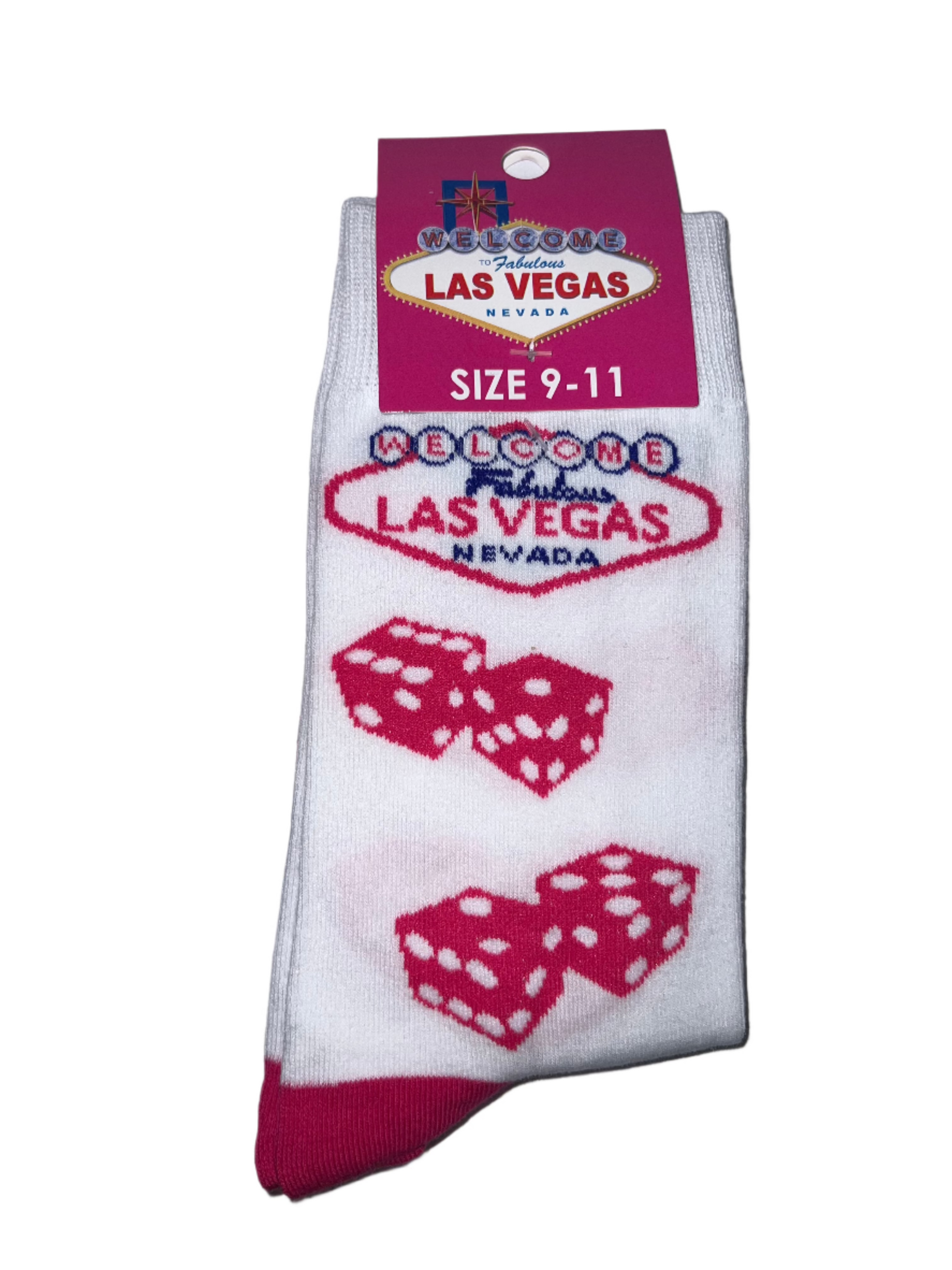 Dice Pink Las Vegas Socks