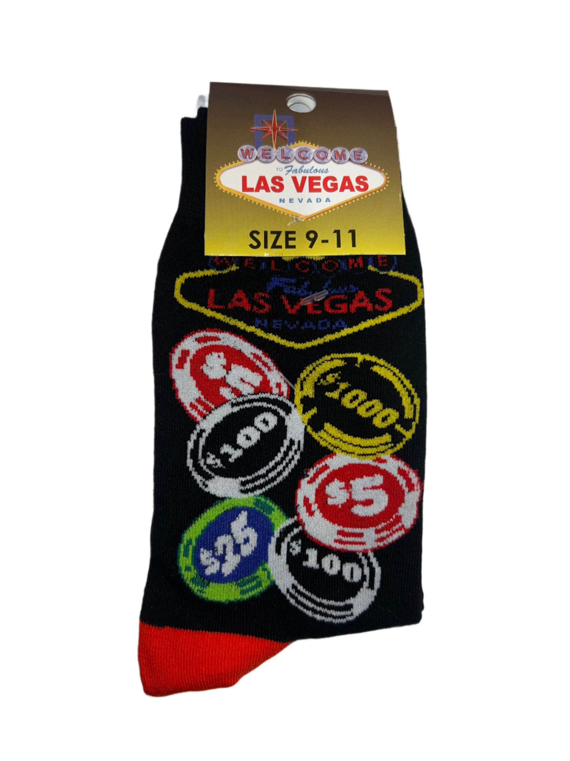 Poker Chips Las Vegas Socks