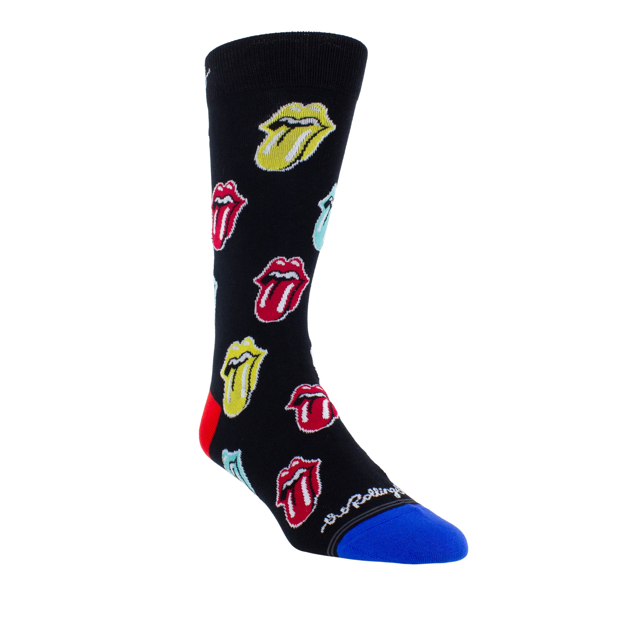 The Rolling Stones Multi Color Tongues Crew