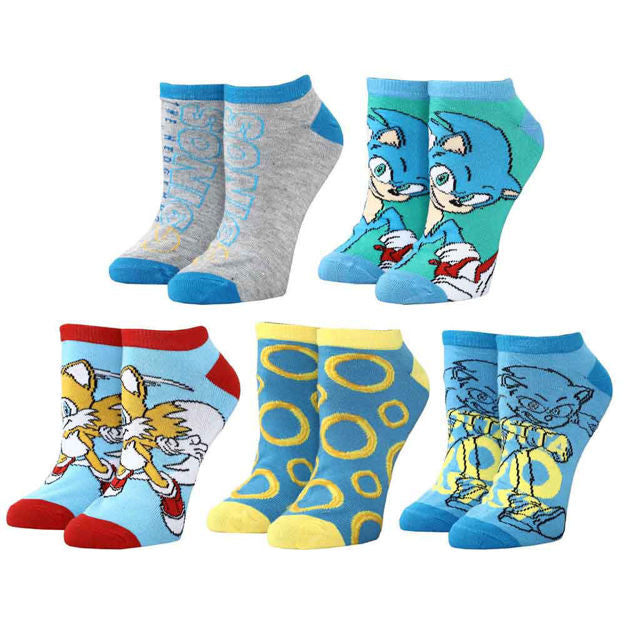 Sonic the Hedgehog Logo 5 Pack Ankle