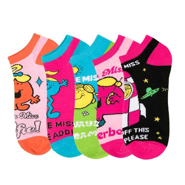 Little Miss Character 5 Pair Ankle Socks