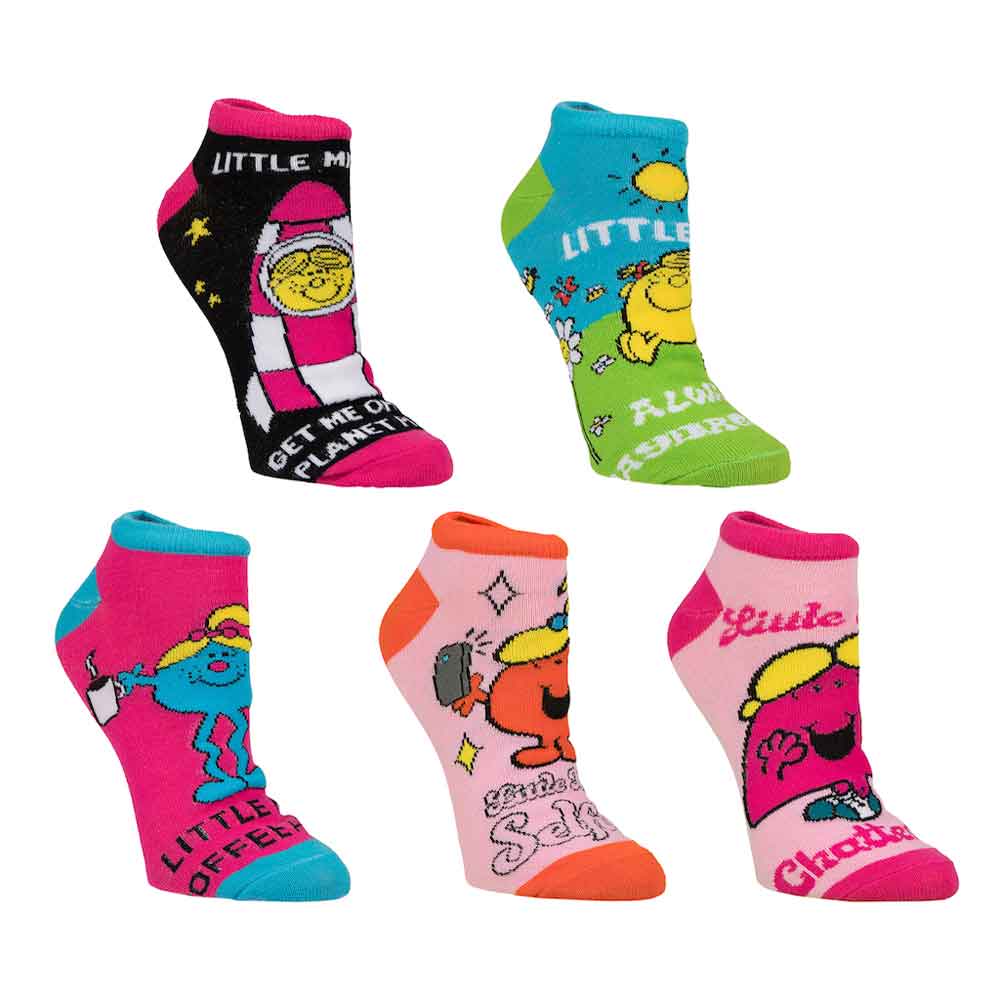 Little Miss Character 5 Pair Ankle Socks