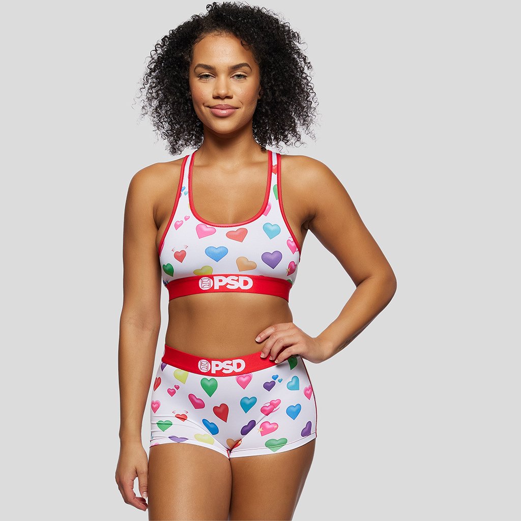 Heart Emojis Sports Bra