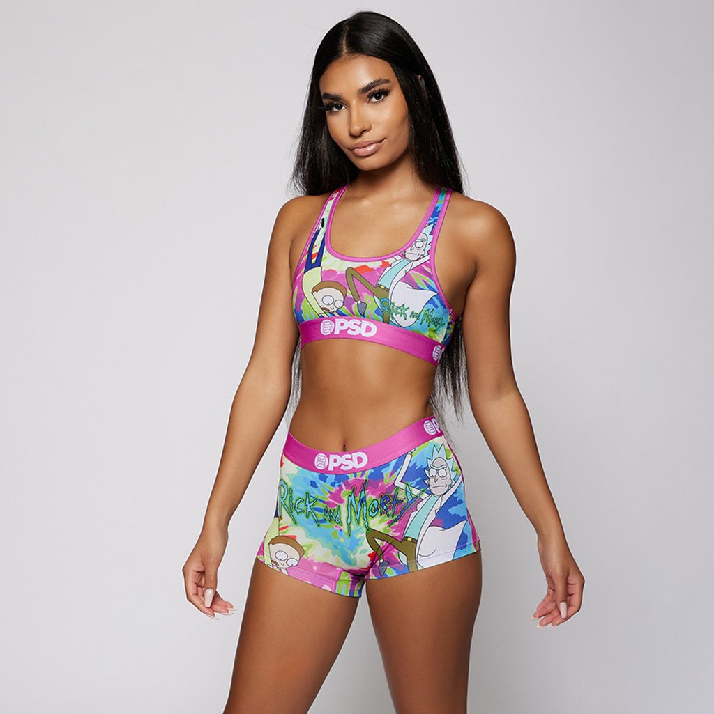 Rick and Morty Triangle Bra and Boy Short Set