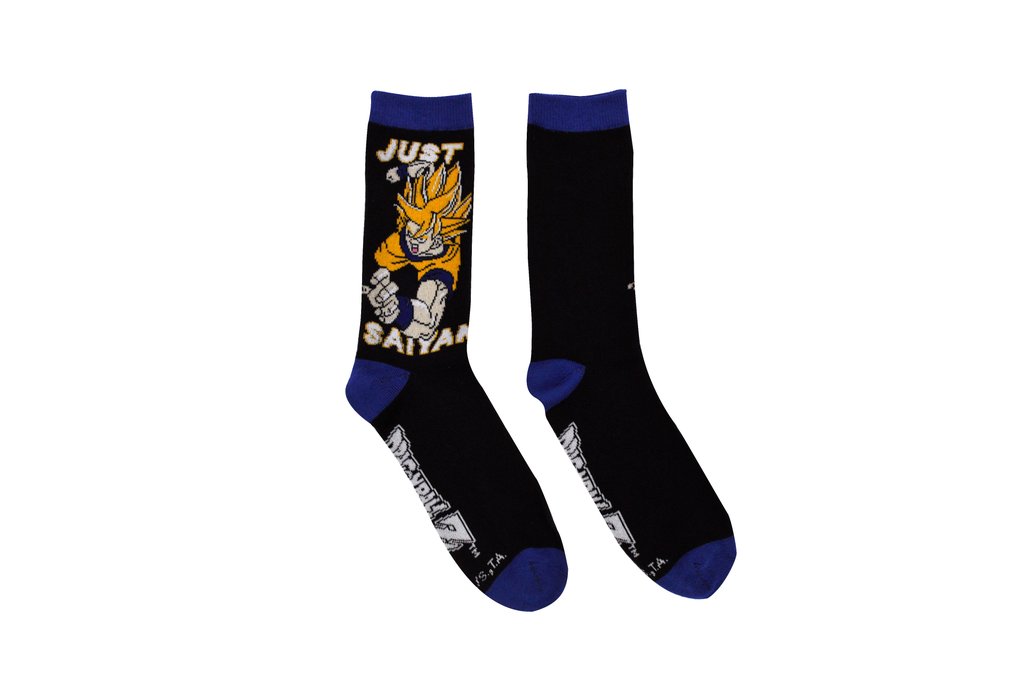 Dragon Ball Z Just Saiyan 2 Pair Pack Crew Socks