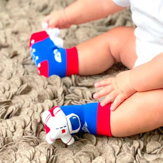 Baby Astronaut Boogie Toes Rattle Sock