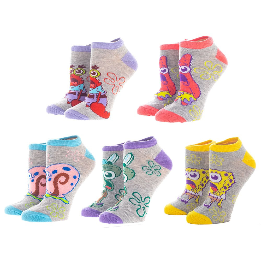 Spongebob Squarepants 5 Pack Ankle