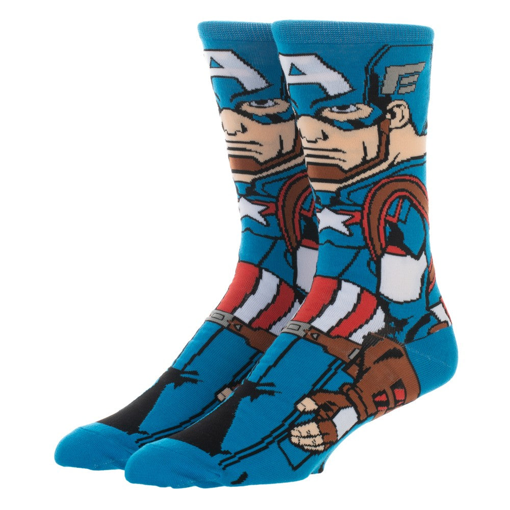 Captain America 360 Character Socks