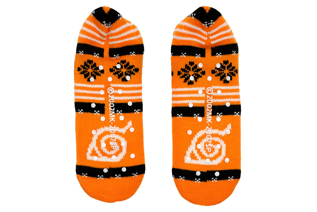 Naruto Shippuden Fair Isle Hidden Leaf Plush Slip On Sock