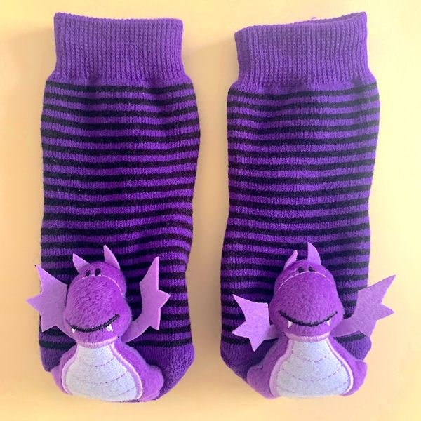 Purple Dragon Boogie Toes Rattle Sock
