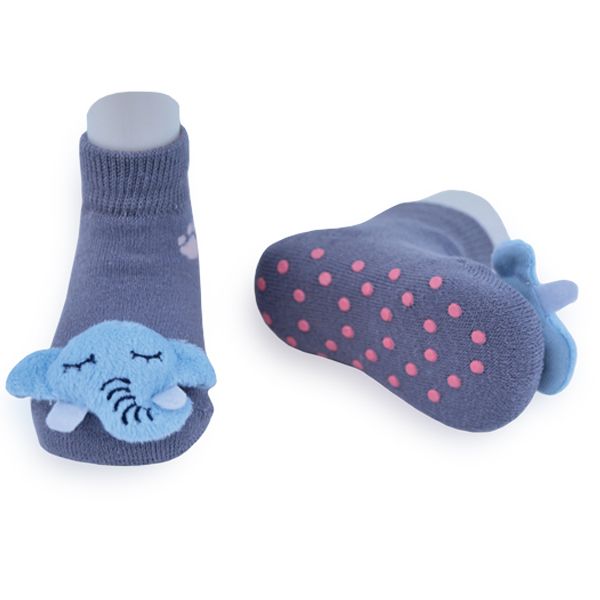 Blue Elephant Boogie Toes Rattle Sock