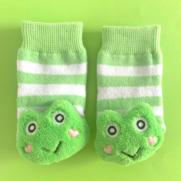 Green Frog Boogie Toes Rattle Sock