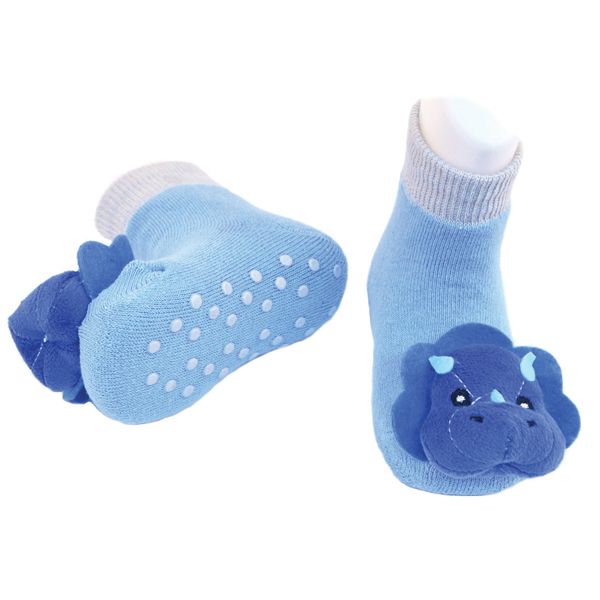 Blue Tricera Boogie Toes Rattle Sock