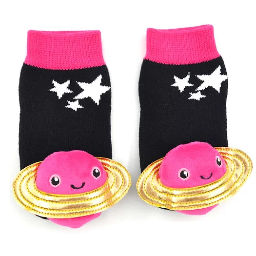Pink Planet Boogie Toes Rattle Sock