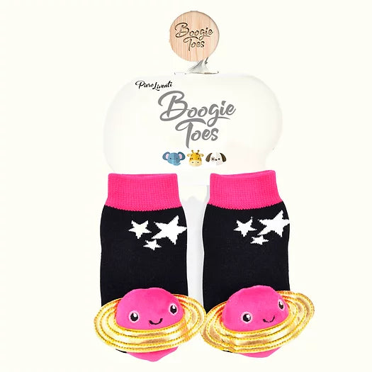 Pink Planet Boogie Toes Rattle Sock